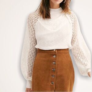 NWT Free People Sweetest Thing Thermal in Ivory